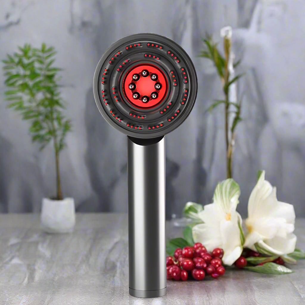 Electric Scalp Massager Hair Oil Applicator Scalp Massager 3 Modes Blue/Red Light Scalp Massager Tool Vibrating Massage Comb